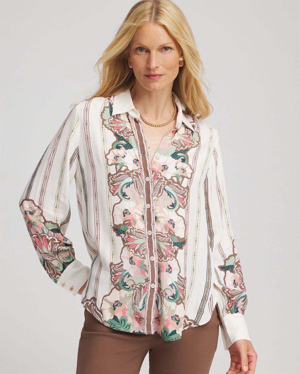 Chieclat シルキー Chieclat シルキー Silky Classic-Fit Shirt | Chico's